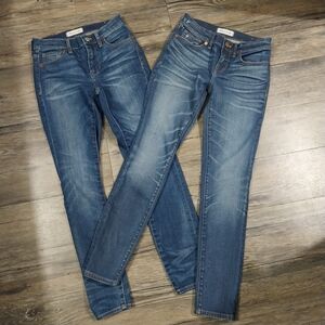 Madewell High Rise Skinny Jeans Size 24 Womens Dark Wash Blue Denim Jeans Bundle